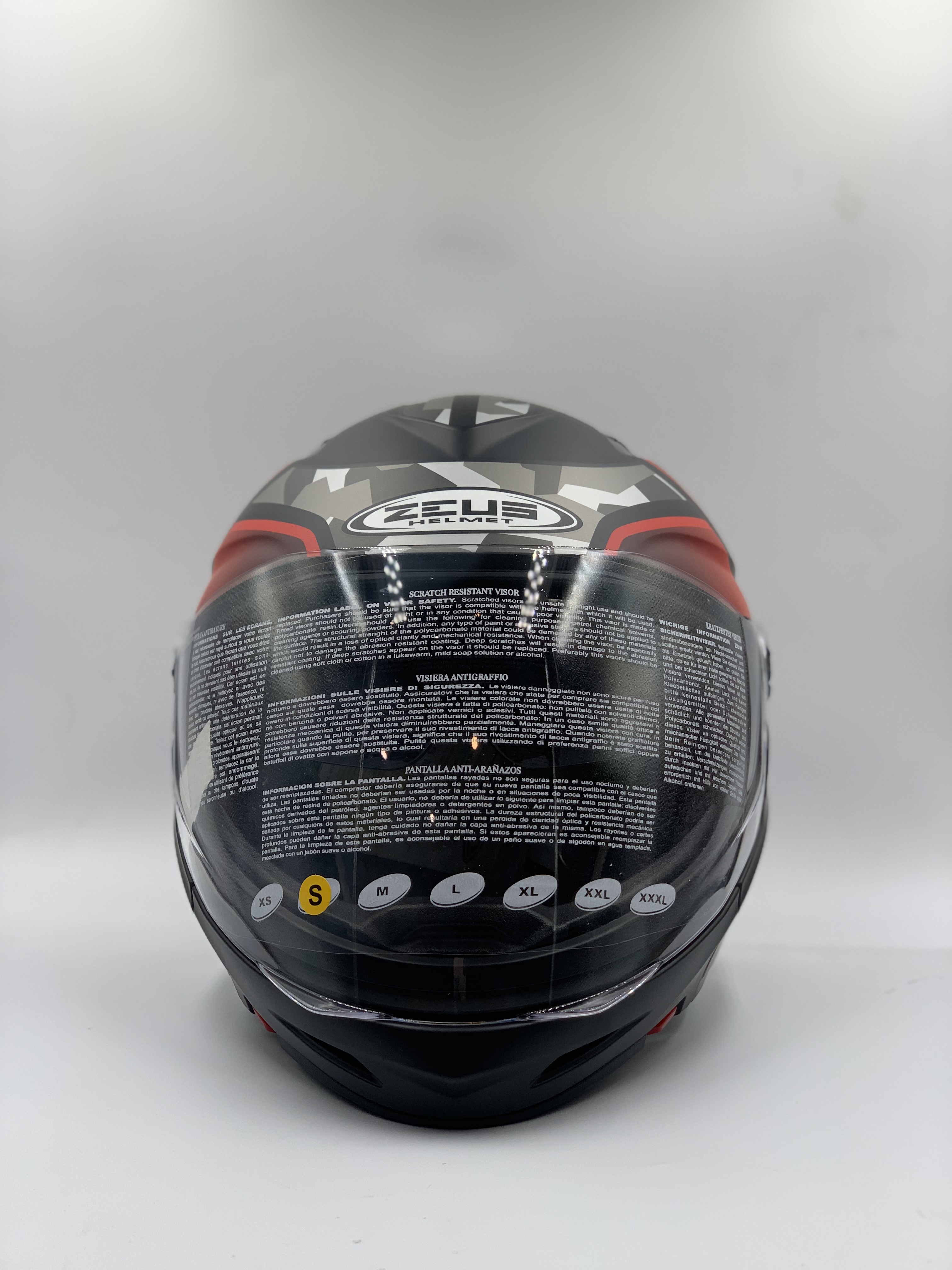 ZEUS ZS-613 Matt Black AJ14 Red