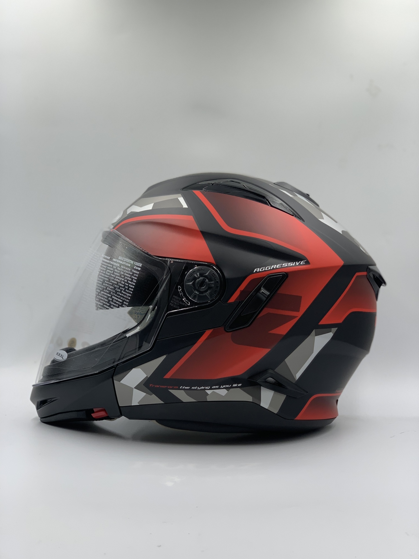 ZEUS ZS-613 Matt Black AJ14 Red