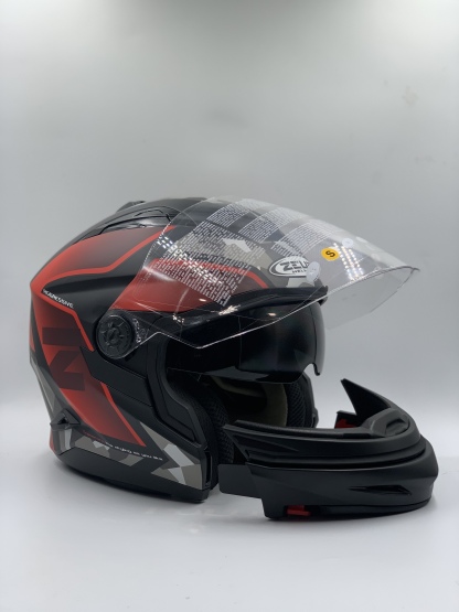 ZEUS ZS-613 Matt Black AJ14 Red