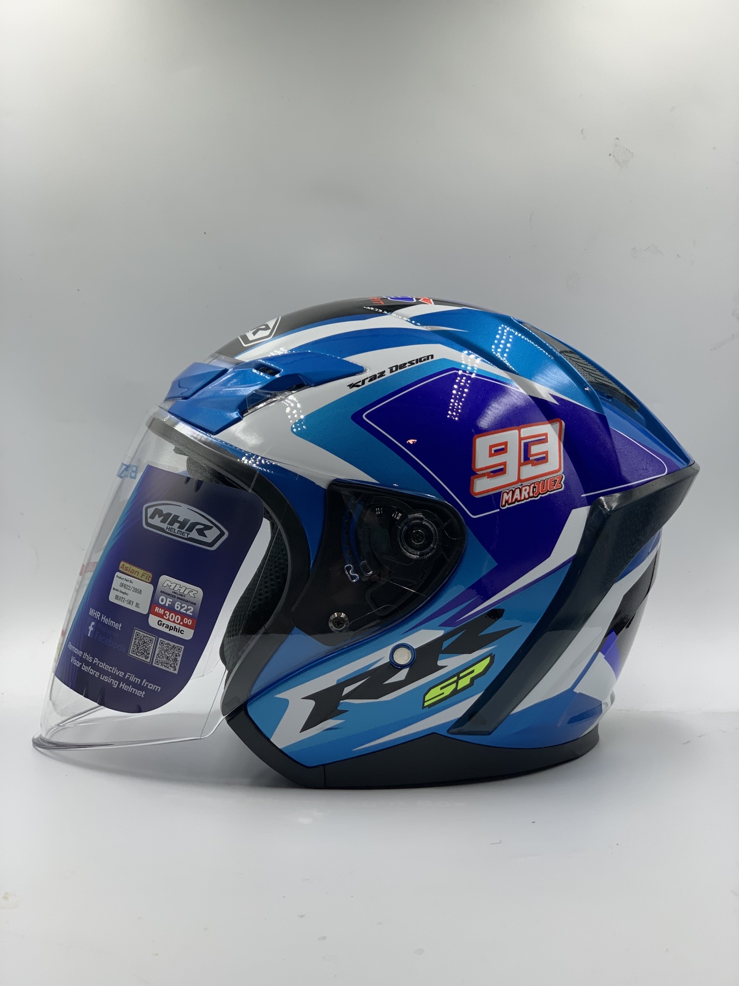 MHR Helmet Beatz Racing Spirit Open Face