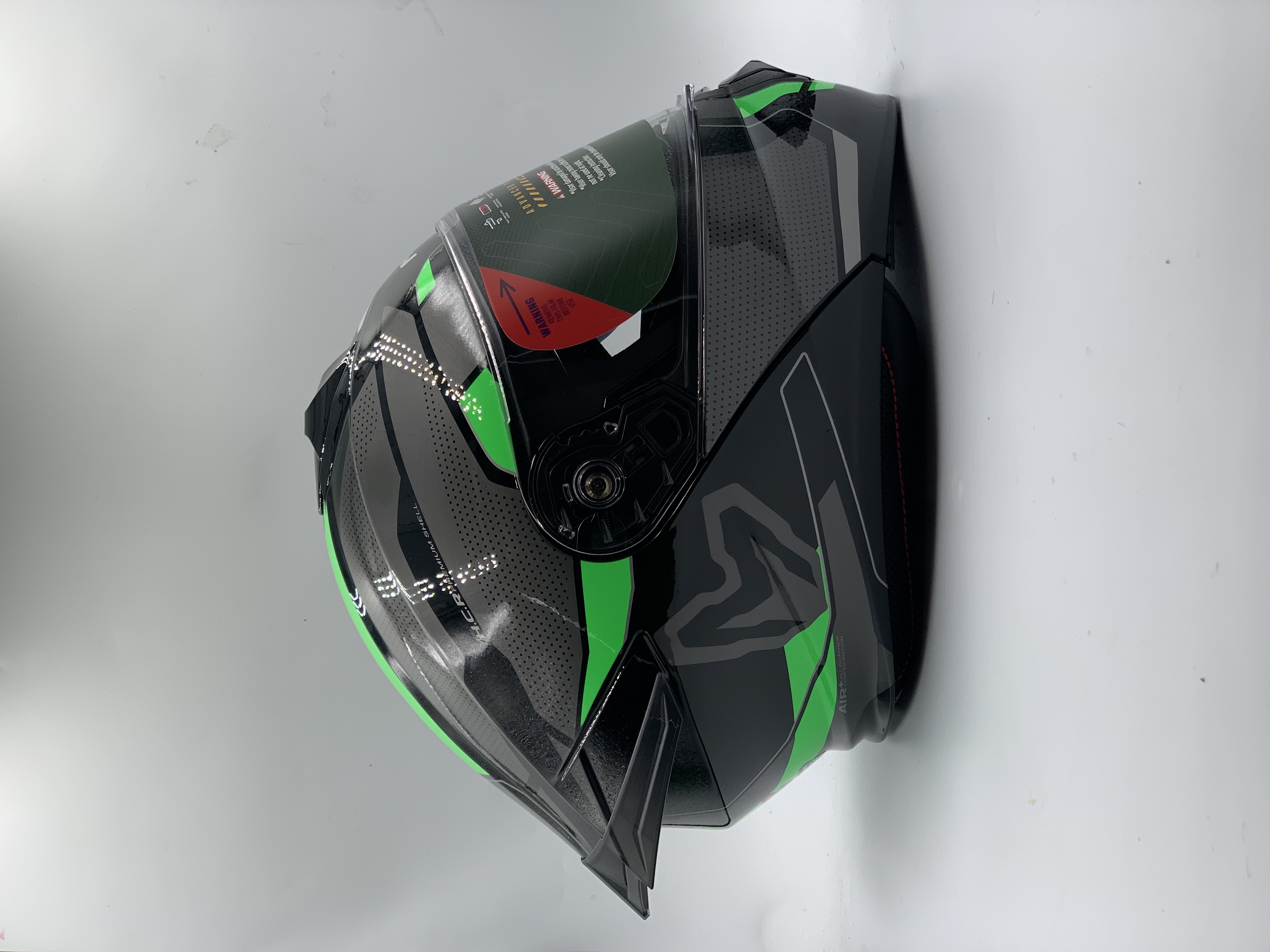 MHR Helmet Fullface Flip-Up GTZ Glossy Black/Green Graphic