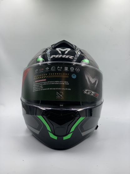 MHR Helmet Fullface Flip-Up GTZ Glossy Black/Green Graphic