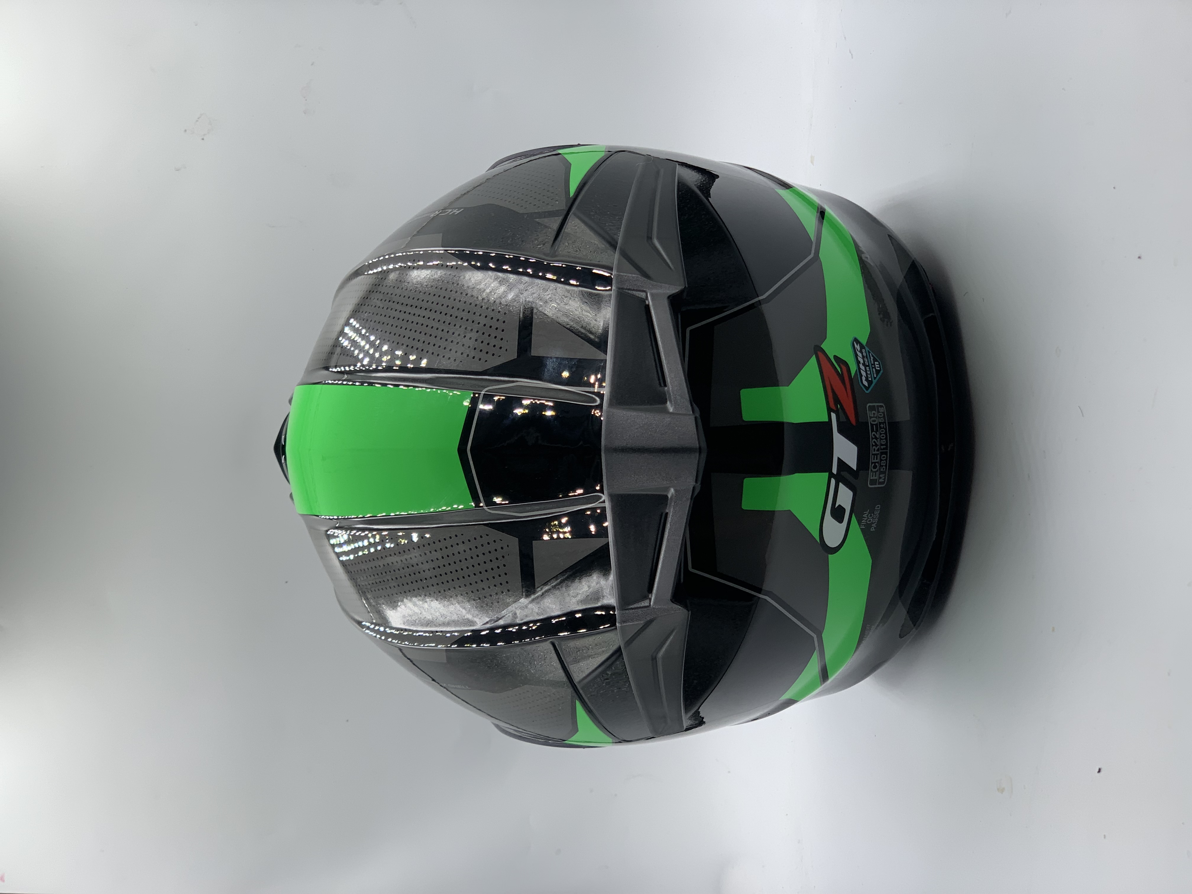 MHR Helmet Fullface Flip-Up GTZ Glossy Black/Green Graphic