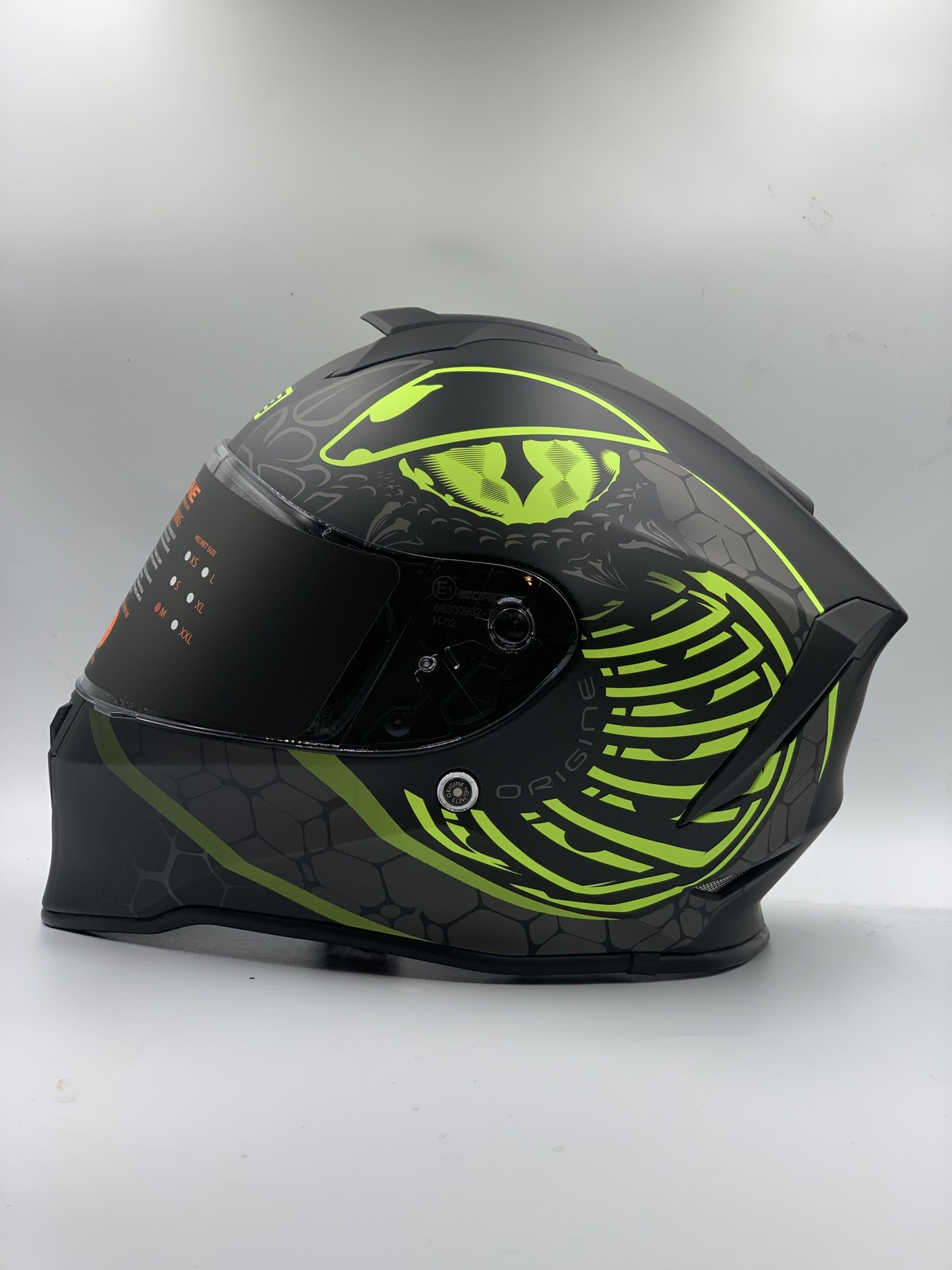 ORIGINE Dinamo Fighter Full Face Helmet Matt Flou Yellow