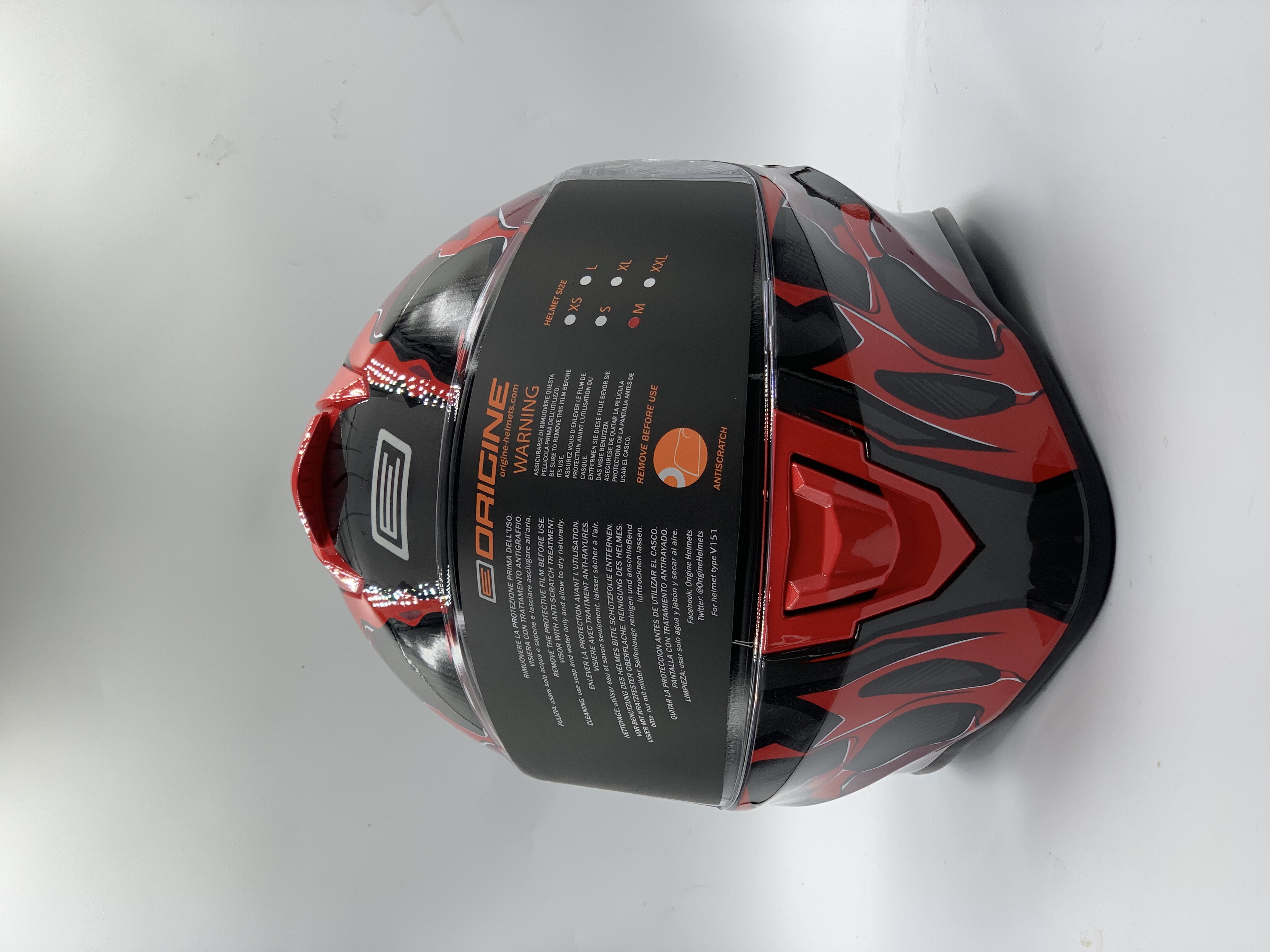 ORIGINE DINAMO Full Face Helmet Titan Red/Black