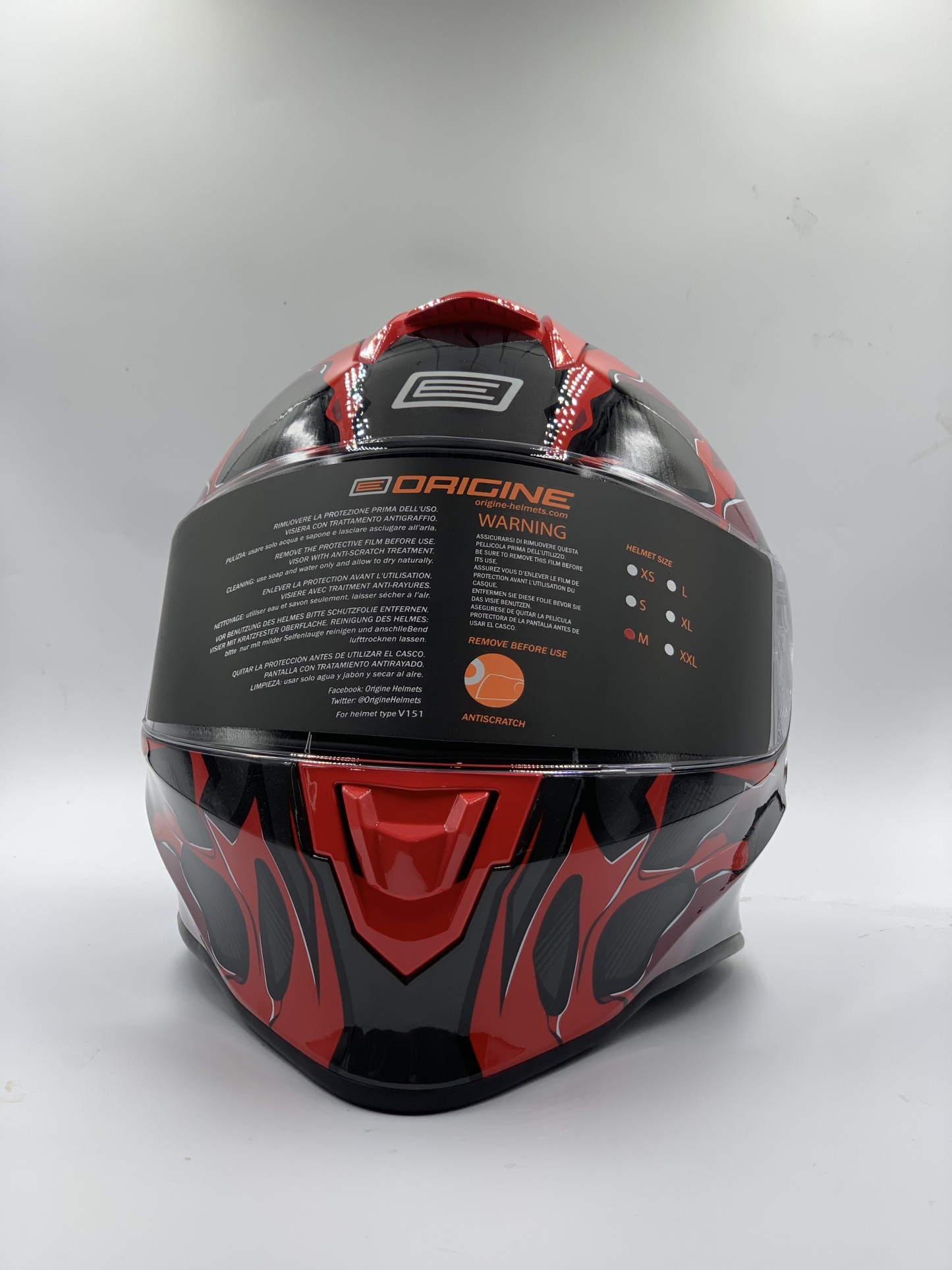ORIGINE DINAMO Full Face Helmet Titan Red/Black
