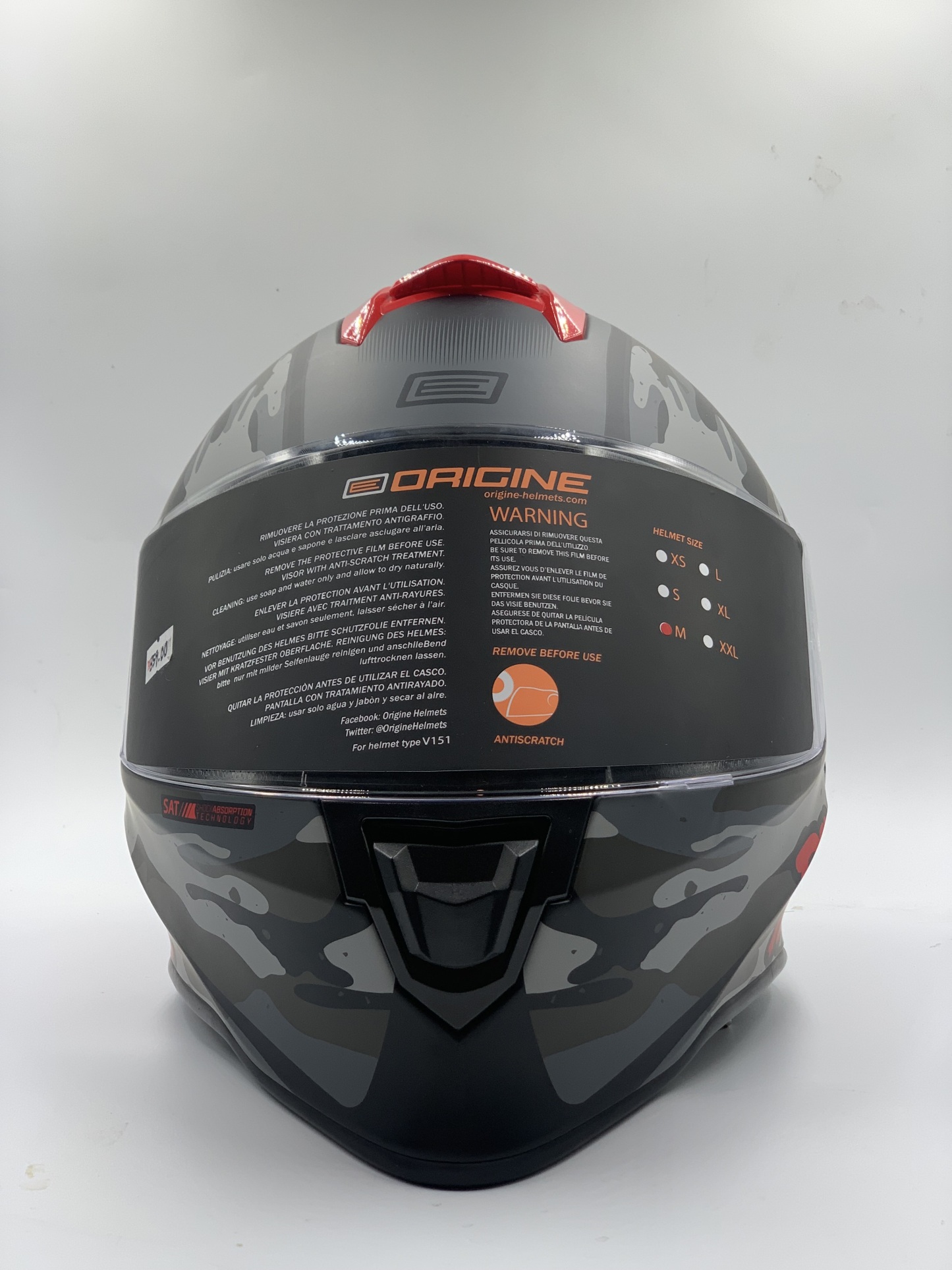 ORIGINE Dinamo Full Face Matt Camo Grey/Black