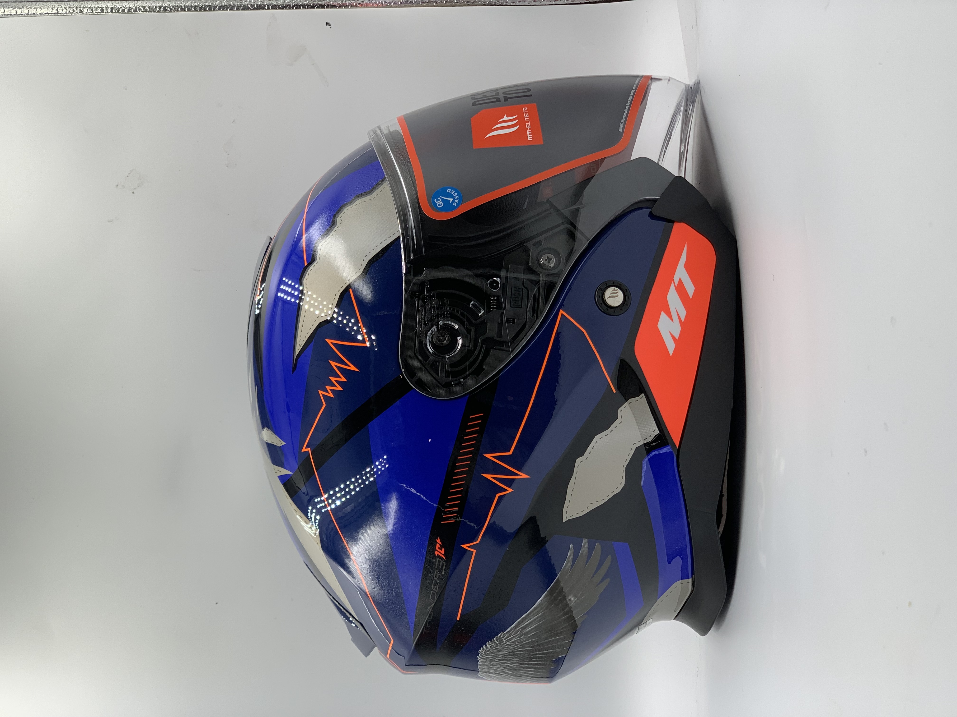 MT Helmet Thunder 3 SV Jet Garzo 2021 A7 Gloss Blue Open Face