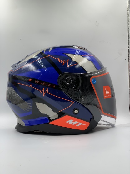 MT Helmet Thunder 3 SV Jet Garzo 2021 A7 Gloss Blue Open Face