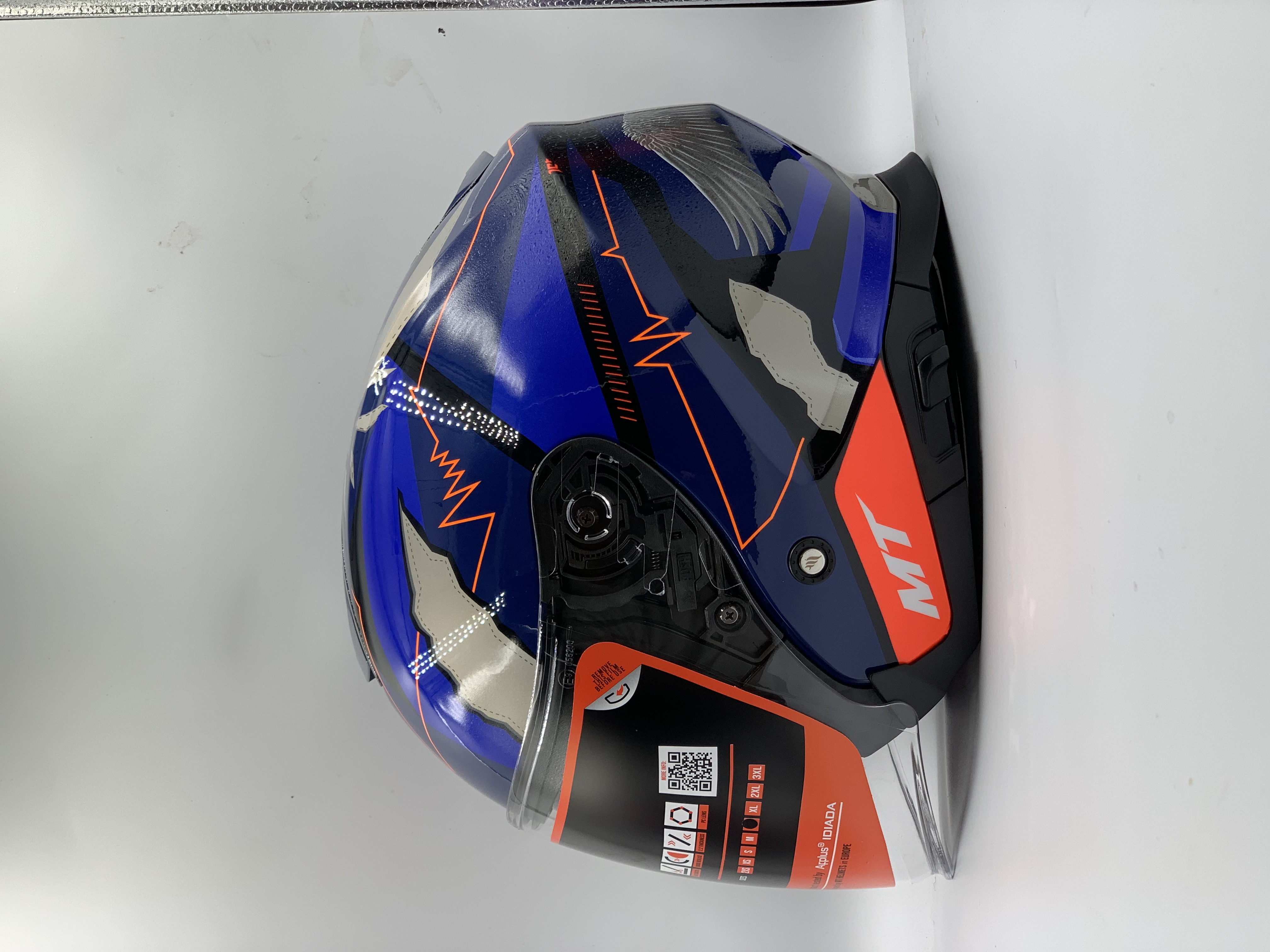 MT Helmet Thunder 3 SV Jet Garzo 2021 A7 Gloss Blue Open Face