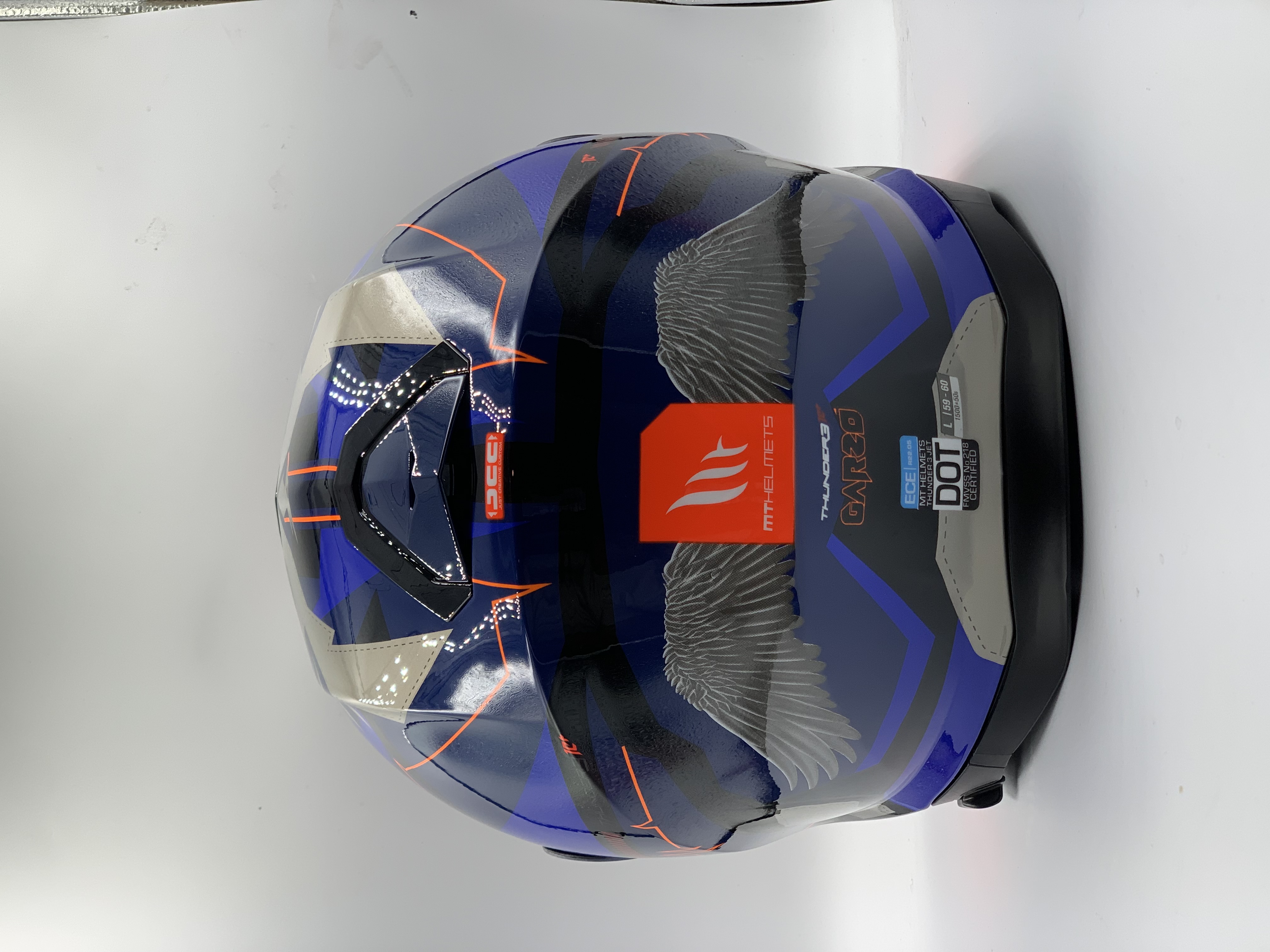 MT Helmet Thunder 3 SV Jet Garzo 2021 A7 Gloss Blue Open Face