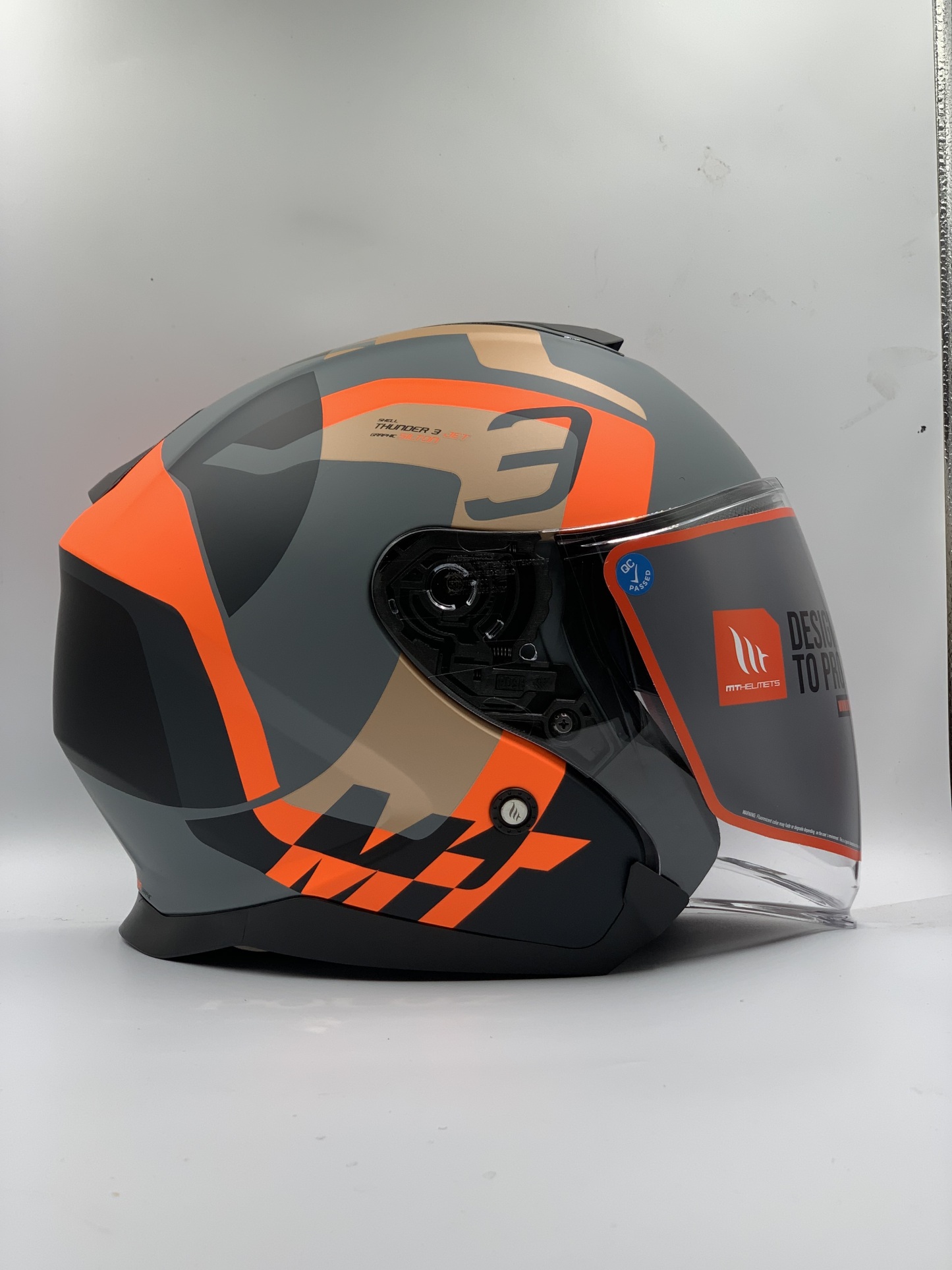 MT Helmet SV Jet Silton C4 Matt Flour Orange