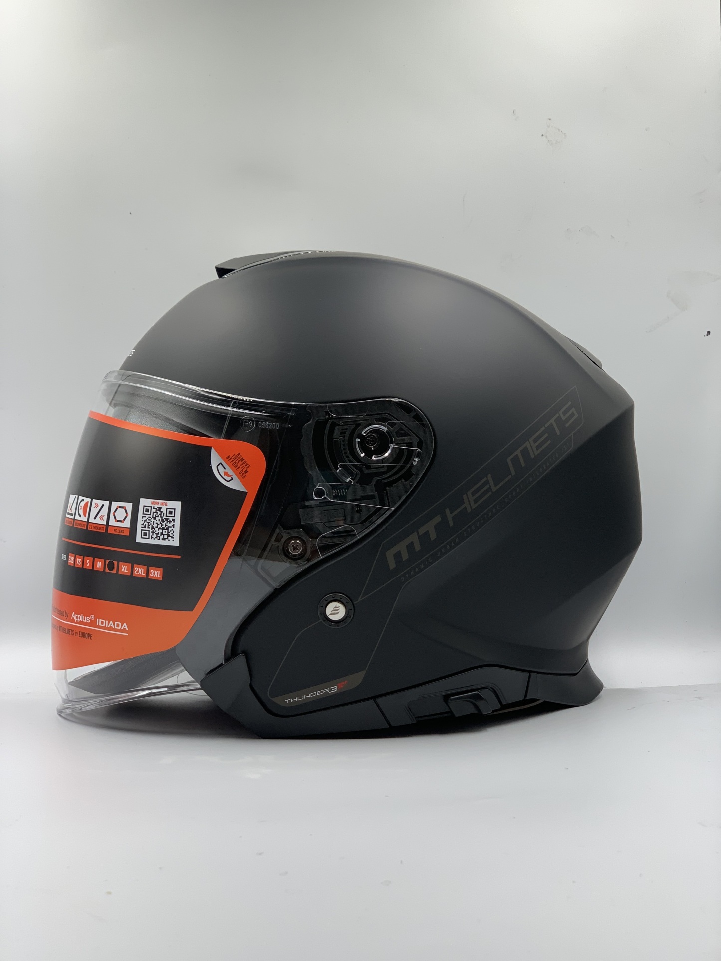 MT Helmet Thunder 3 SV Jet Solid Colour Open Face