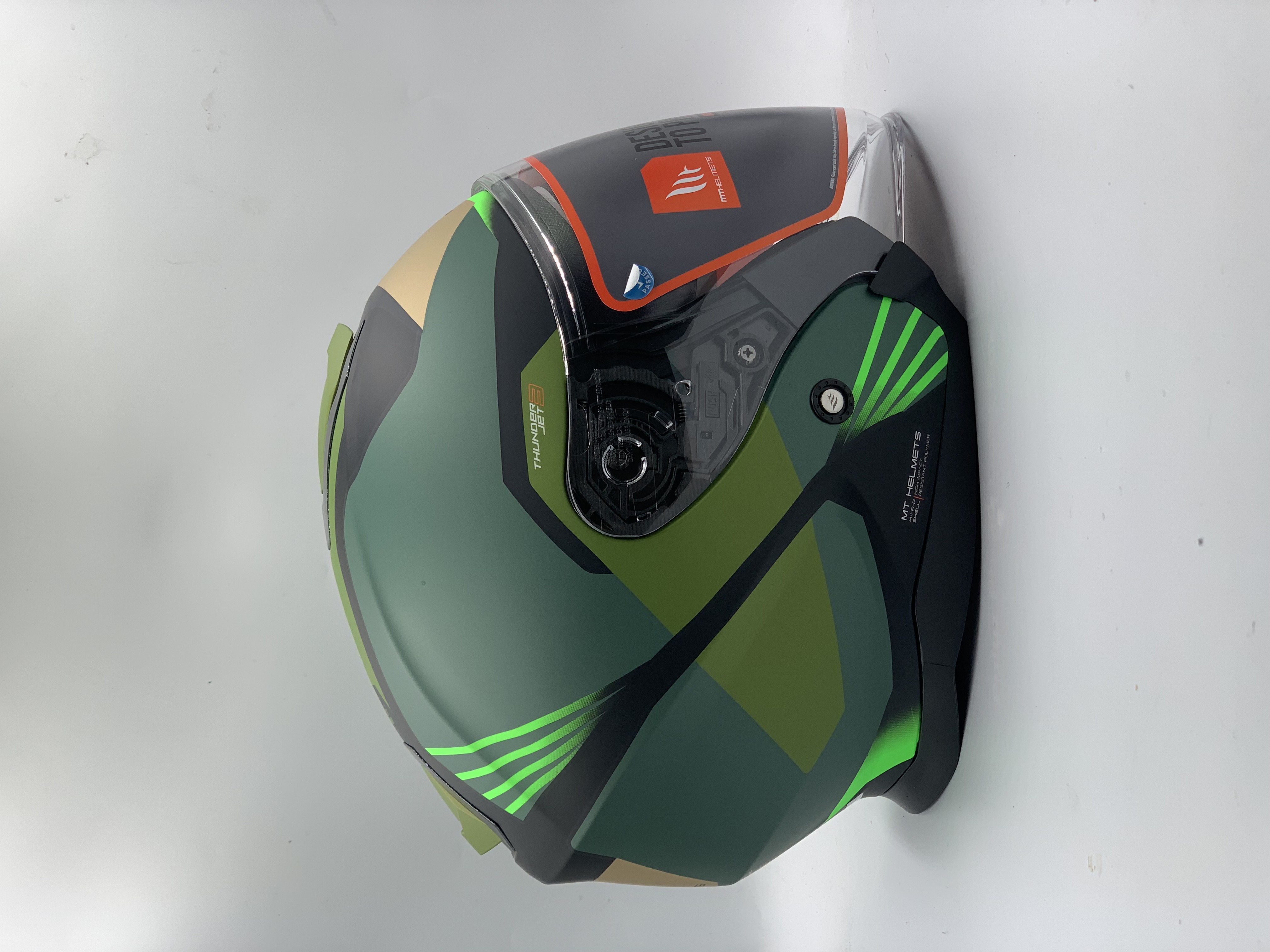 MT Helmet Thunder 3 SV Jet S Targate B6 Matt Green Open Face