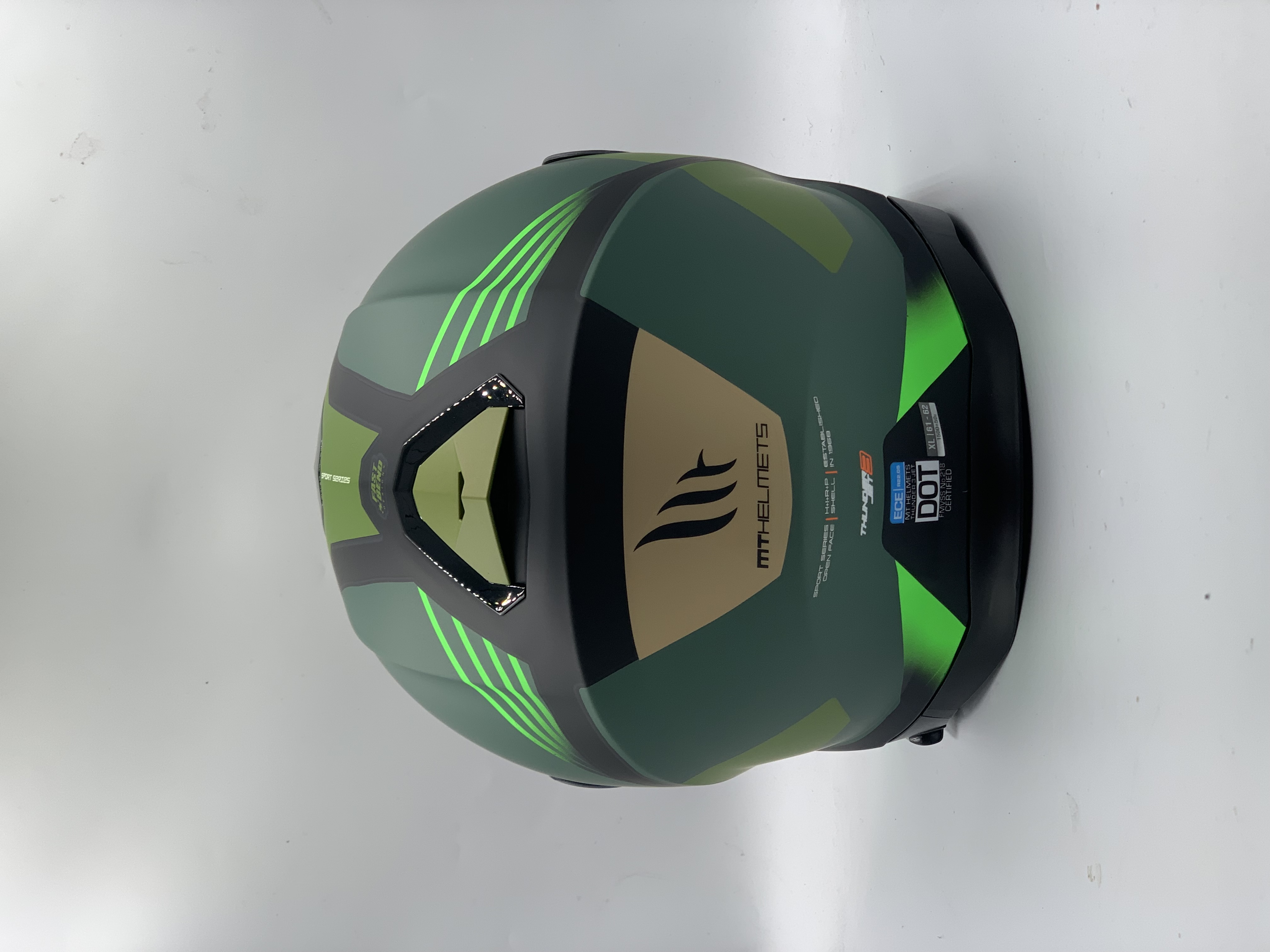 MT Helmet Thunder 3 SV Jet S Targate B6 Matt Green Open Face