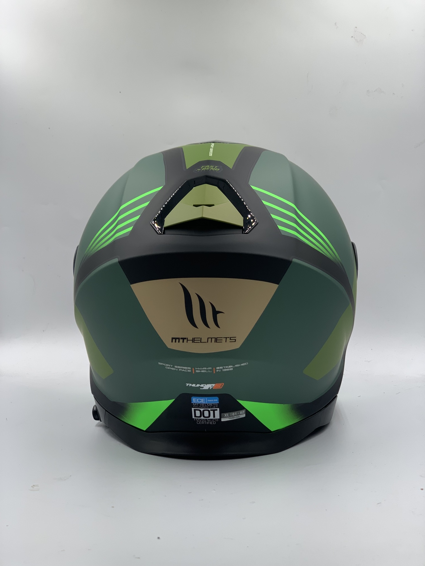 MT Helmet Thunder 3 SV Jet S Targate B6 Matt Green Open Face