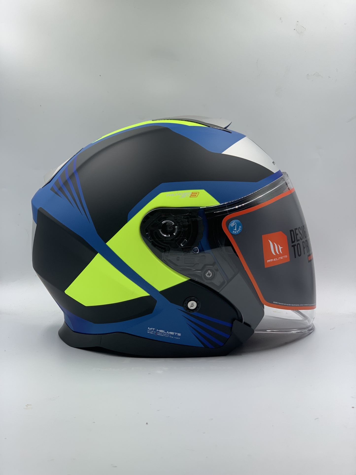 MT Helmet Thunder 3 SV Jet S Targate B3 Matt Flour Yellow Open Face
