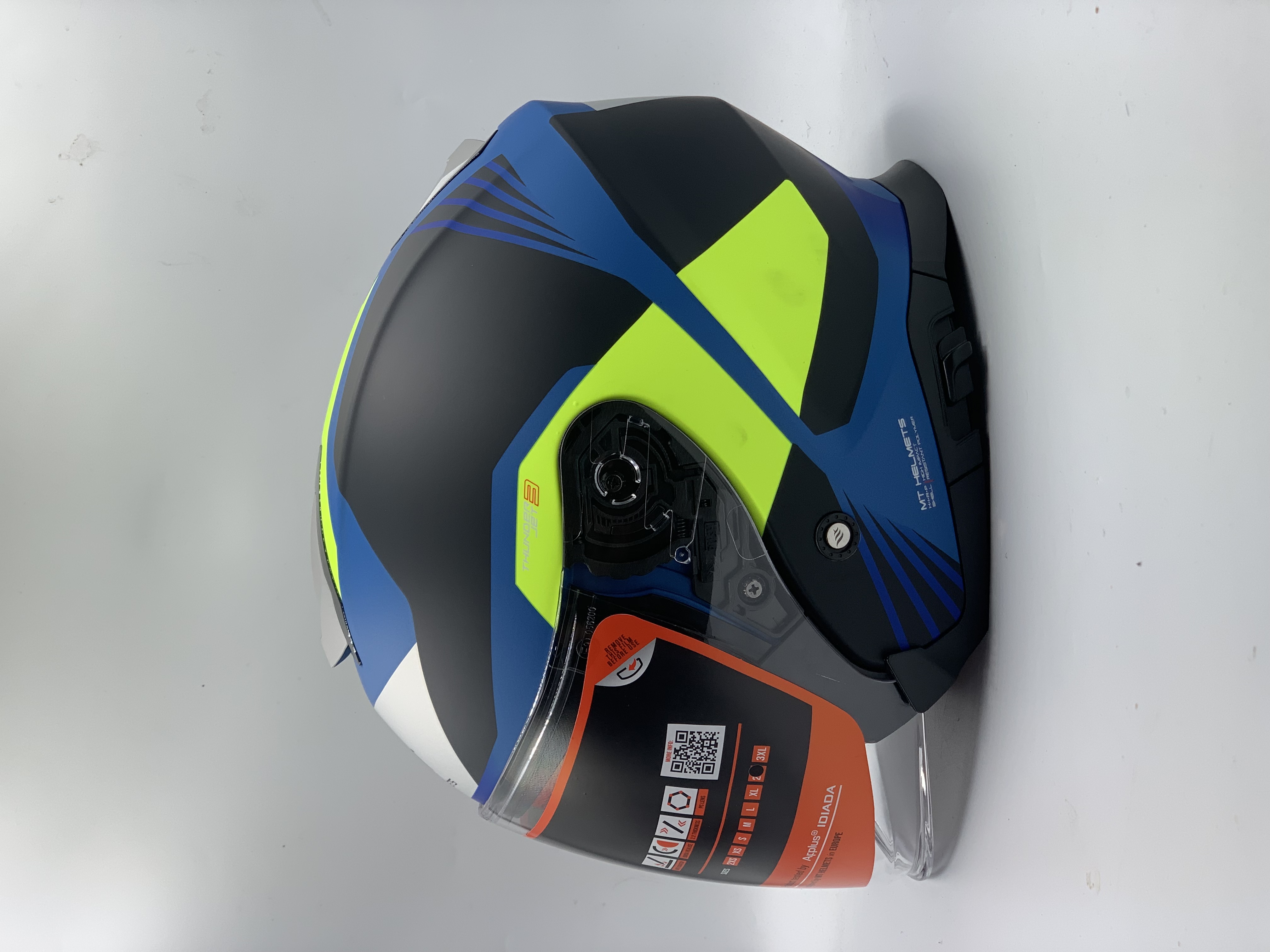 MT Helmet Thunder 3 SV Jet S Targate B3 Matt Flour Yellow Open Face