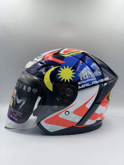 MHR HELMET Beatz Open Face Merdeka Limited Edition (SIRIM)