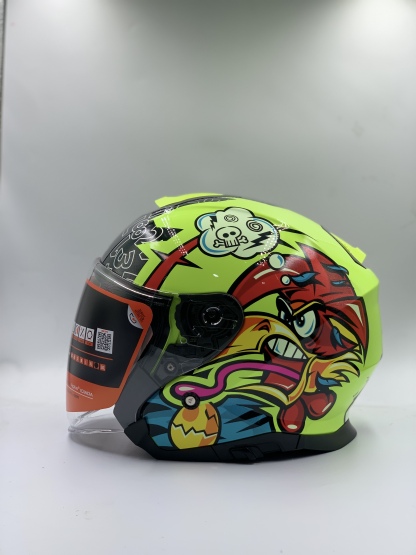MT Helmet Thunder 3 SV Jet Braap A3 Gloss Flour Yellow (ECE CERTIFIED)