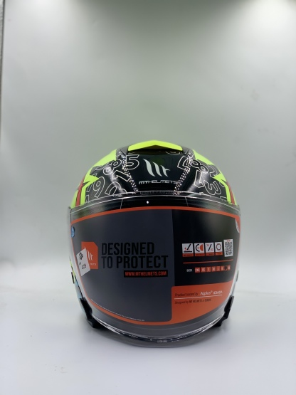 MT Helmet Thunder 3 SV Jet Braap A3 Gloss Flour Yellow (ECE CERTIFIED)