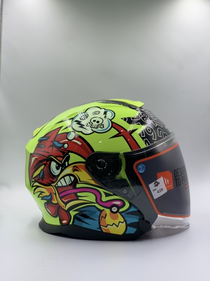MT Helmet Thunder 3 SV Jet Braap A3 Gloss Flour Yellow (ECE CERTIFIED)