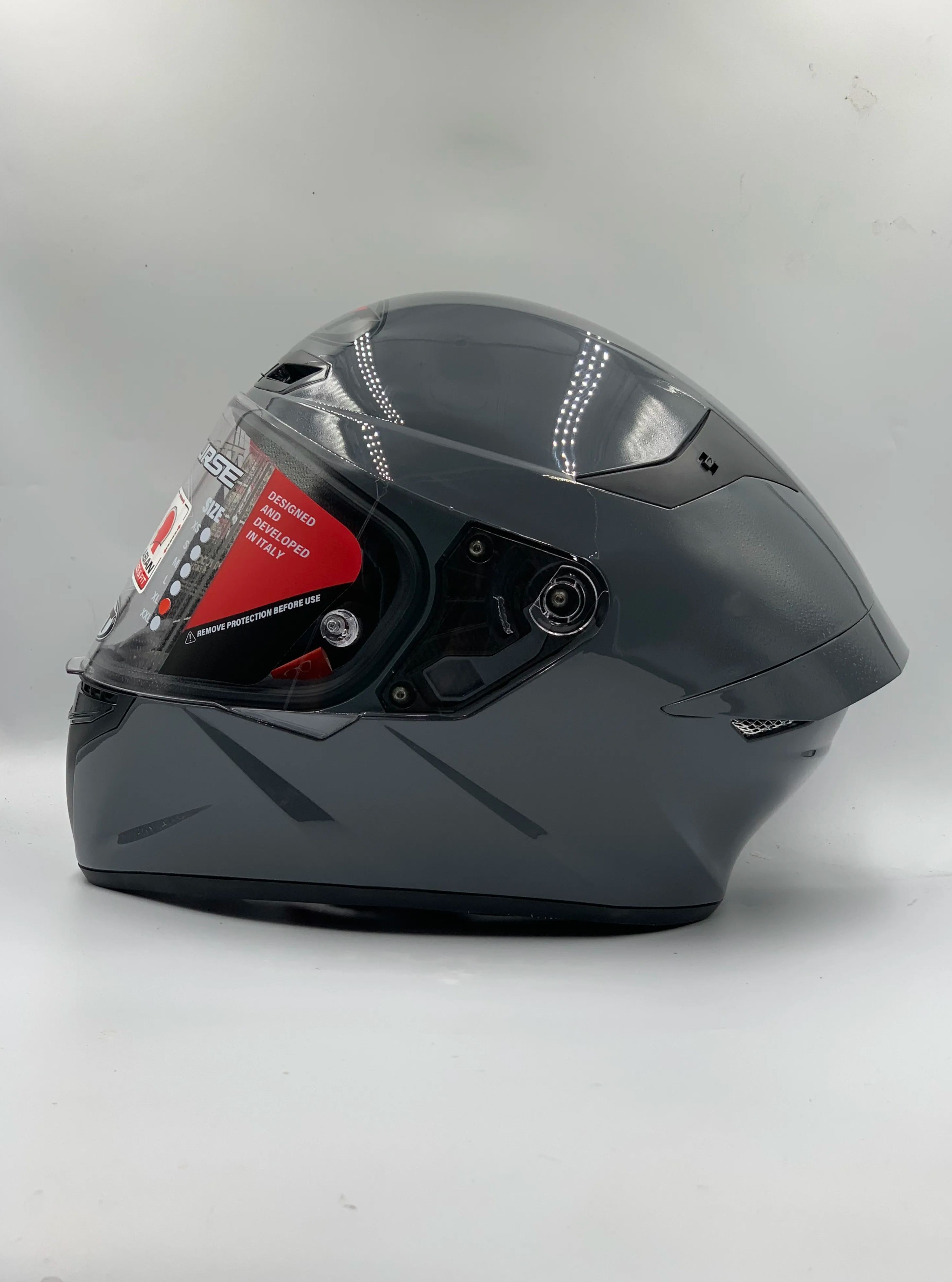 KYT Helmet TT-Course Plain Grl Grey Full Face