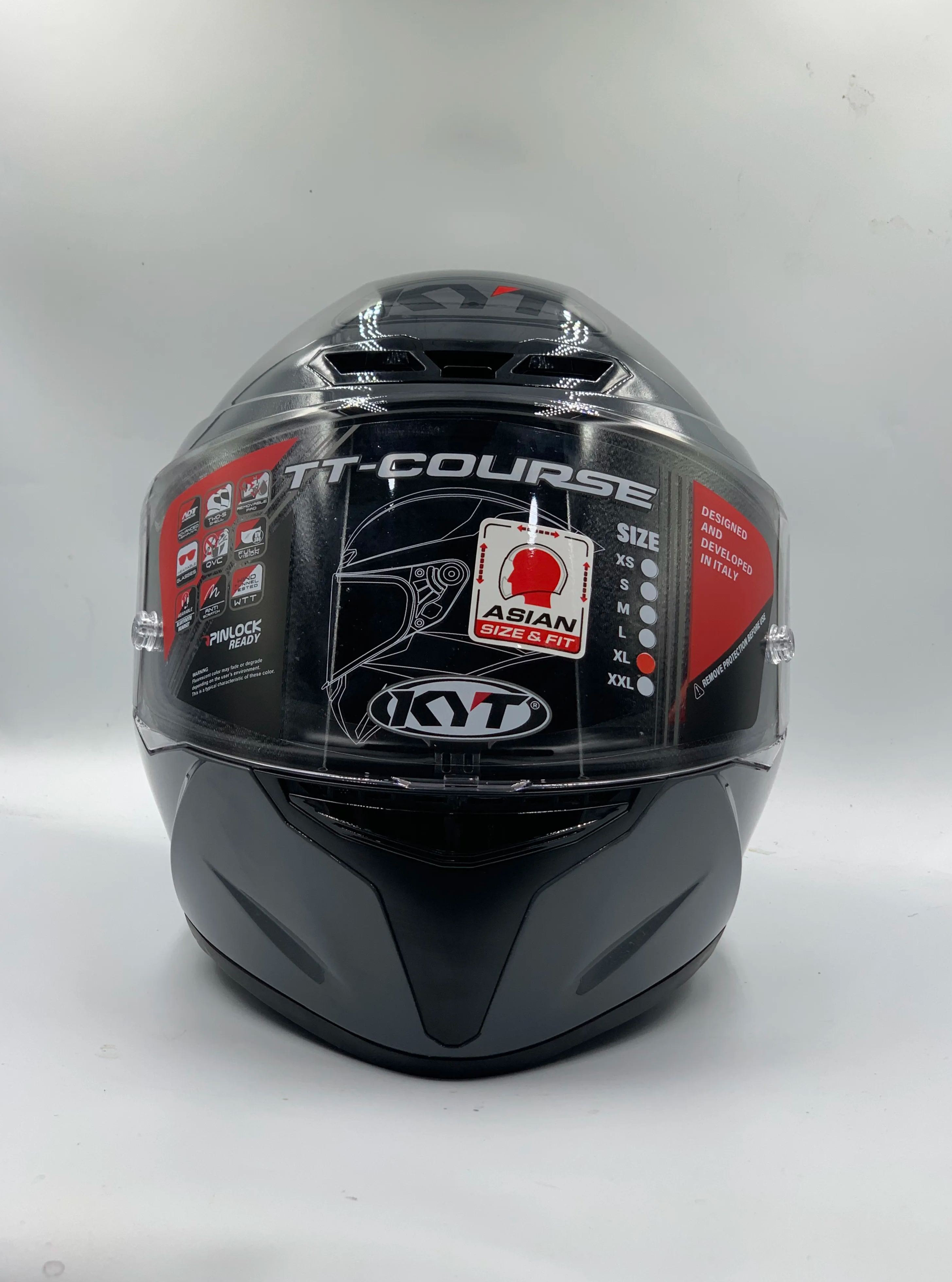 KYT Helmet TT-Course Plain Grl Grey Full Face