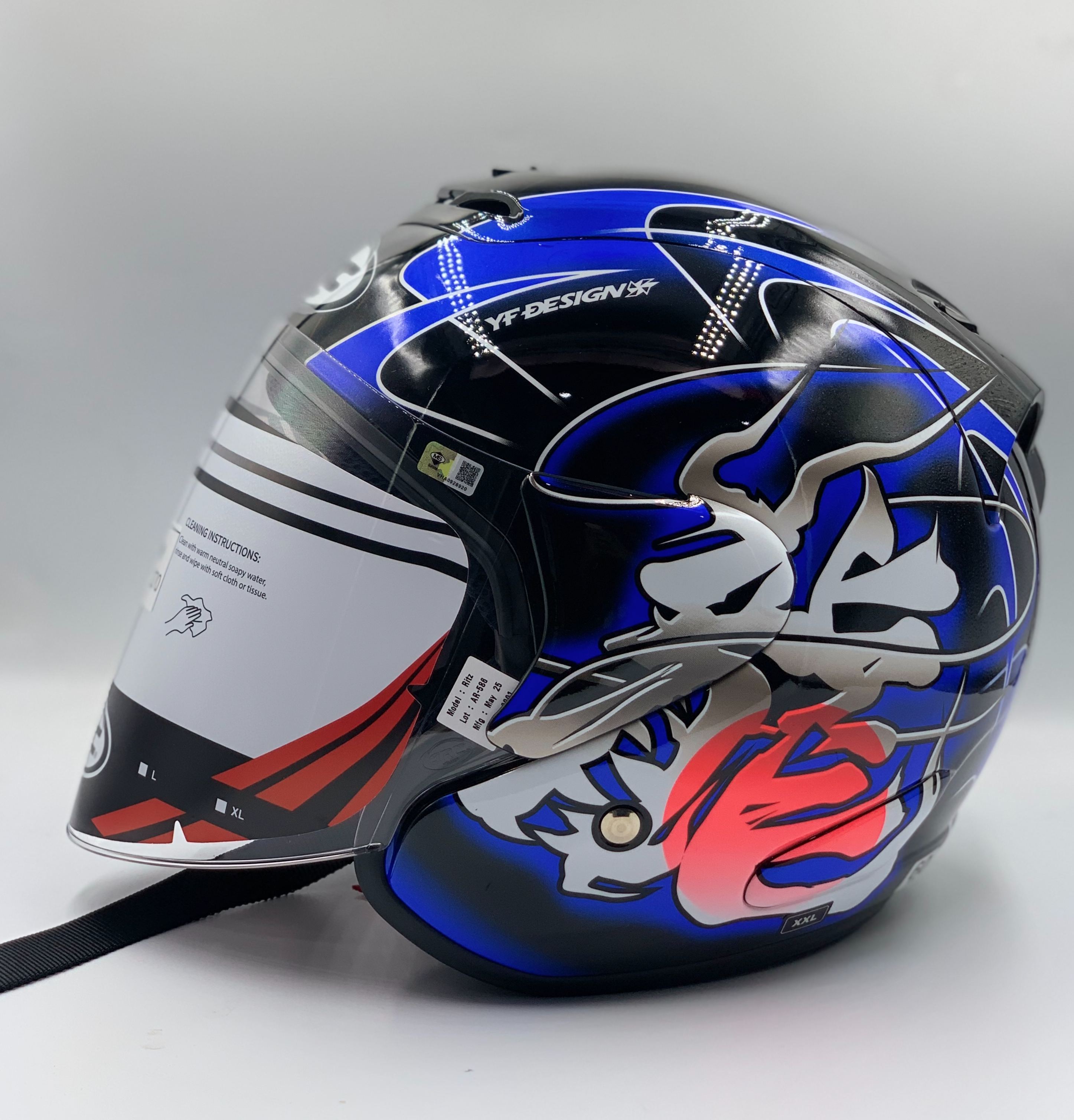 ARC Helmet Ritz YF Dragon Red & Blue 