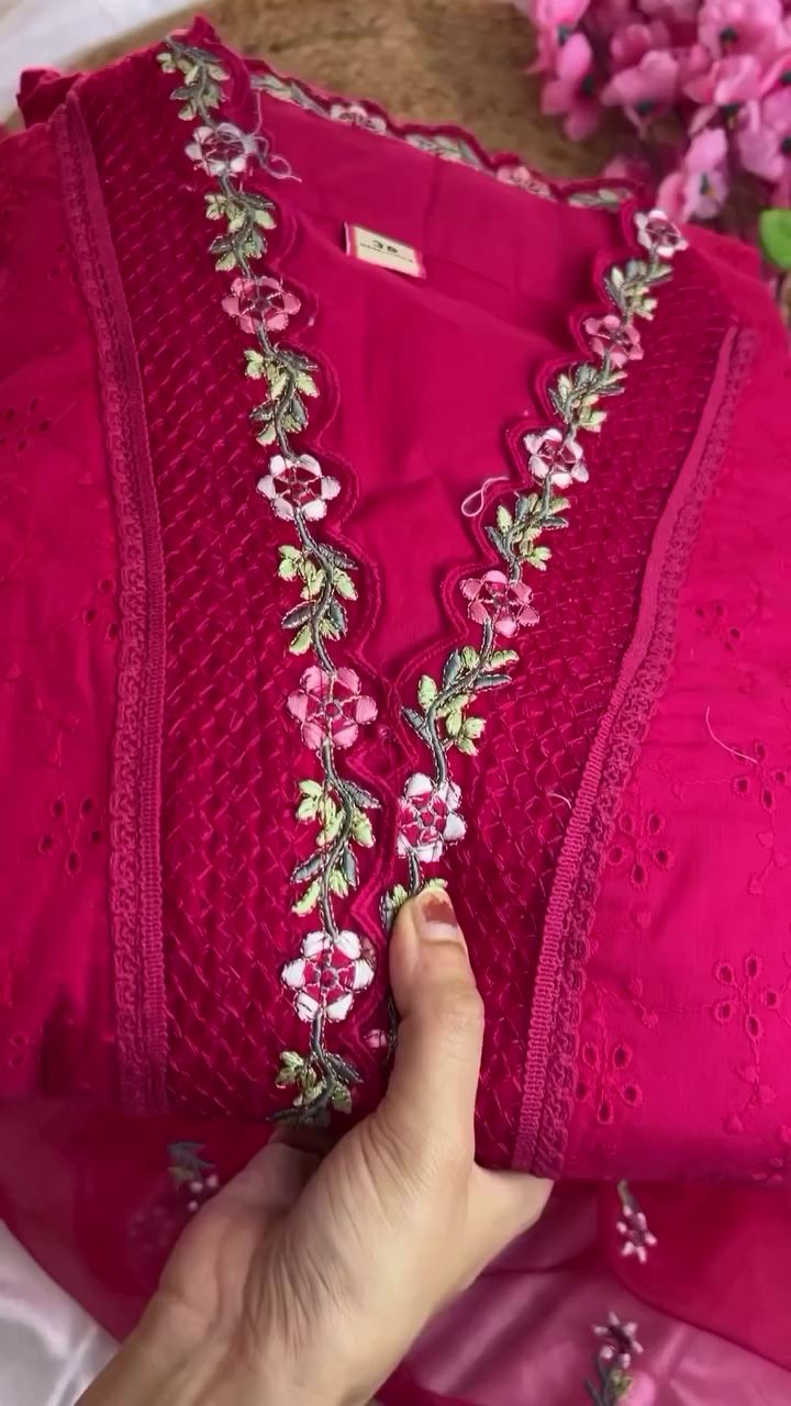 Mustard Embroidered Silk Blend Straight Suit With Dupatta