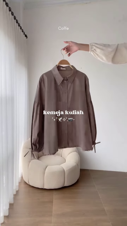 Latte Oversized Shirt – Elegant & Minimalist