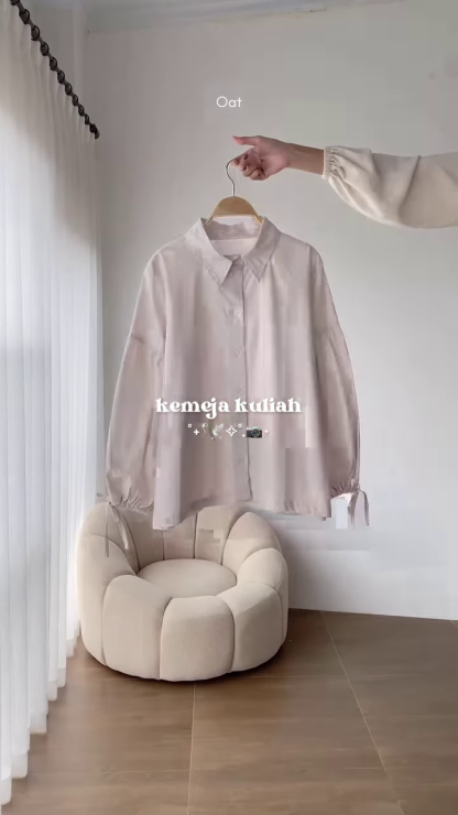 Latte Oversized Shirt – Elegant & Minimalist