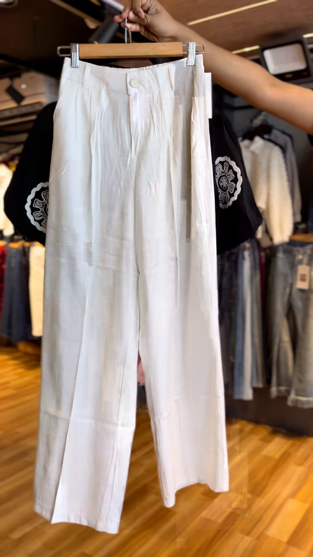 Embroidered Crop Shirt – Chic & Elegant