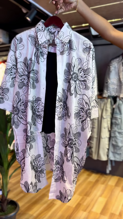 Pastel Floral Embroidered Co-ord Set – Breezy Elegance