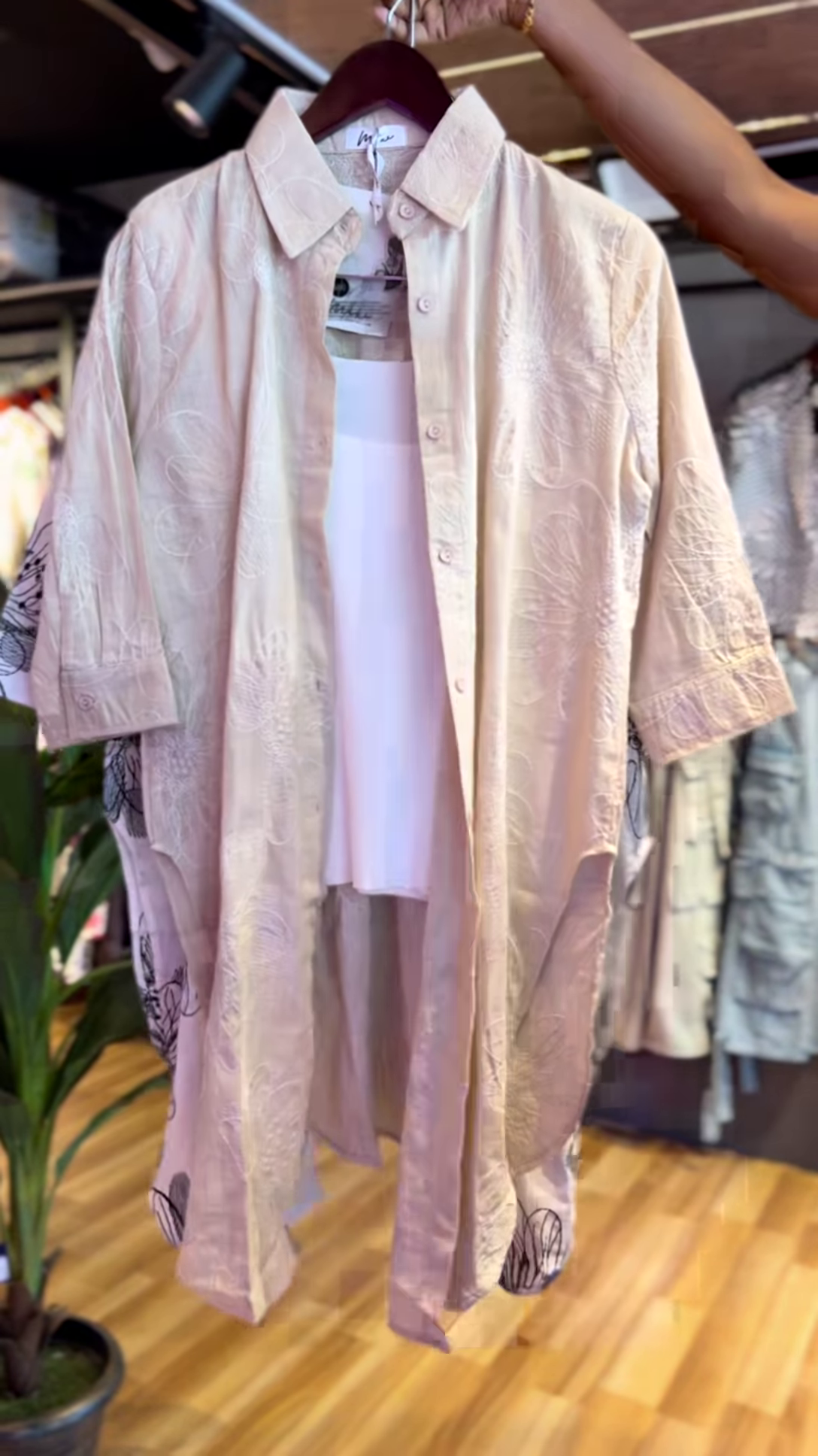 Pastel Floral Embroidered Co-ord Set – Breezy Elegance