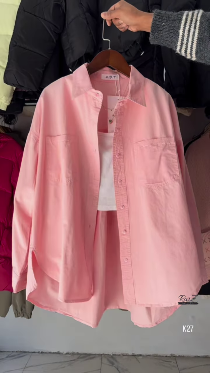 Oversized Cotton Shirt – Effortless Chic in 5 Colors
