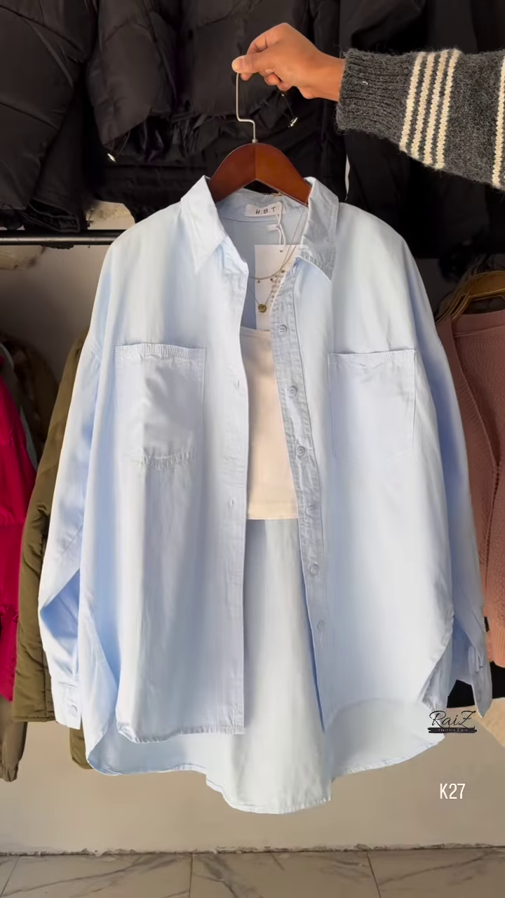 Oversized Cotton Shirt – Effortless Chic in 5 Colors