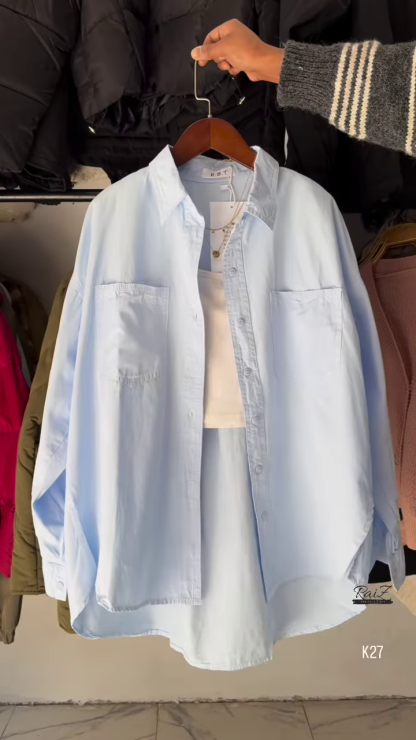 Oversized Cotton Shirt – Effortless Chic in 5 Colors