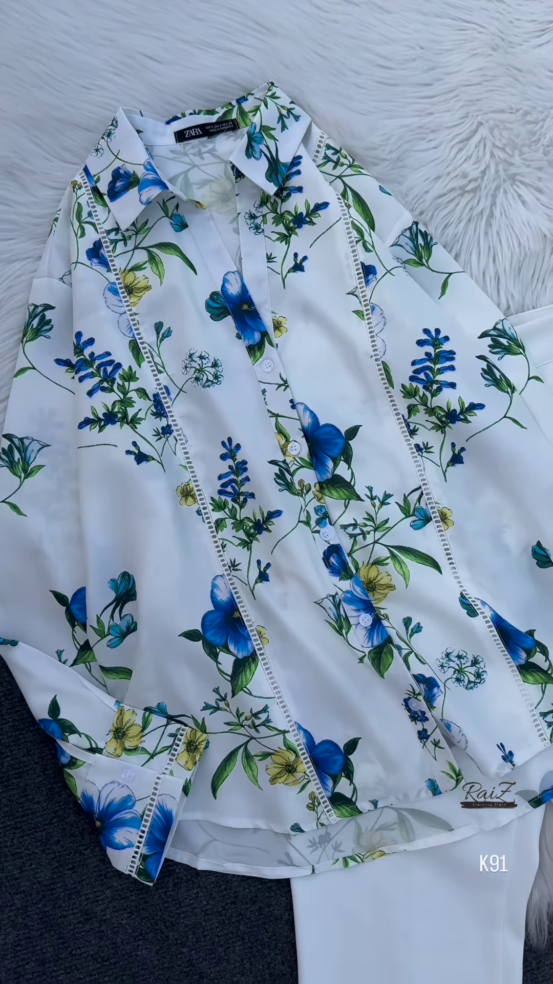 Elegant Floral Print Blouse – A Touch of Sophistication & Freshness