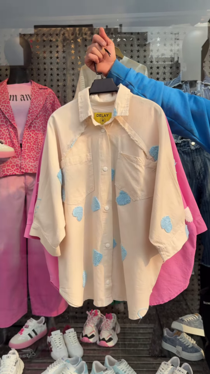 💖 Trendy Oversized Pink Heart Shirt – Now in 5 Colors! 💖