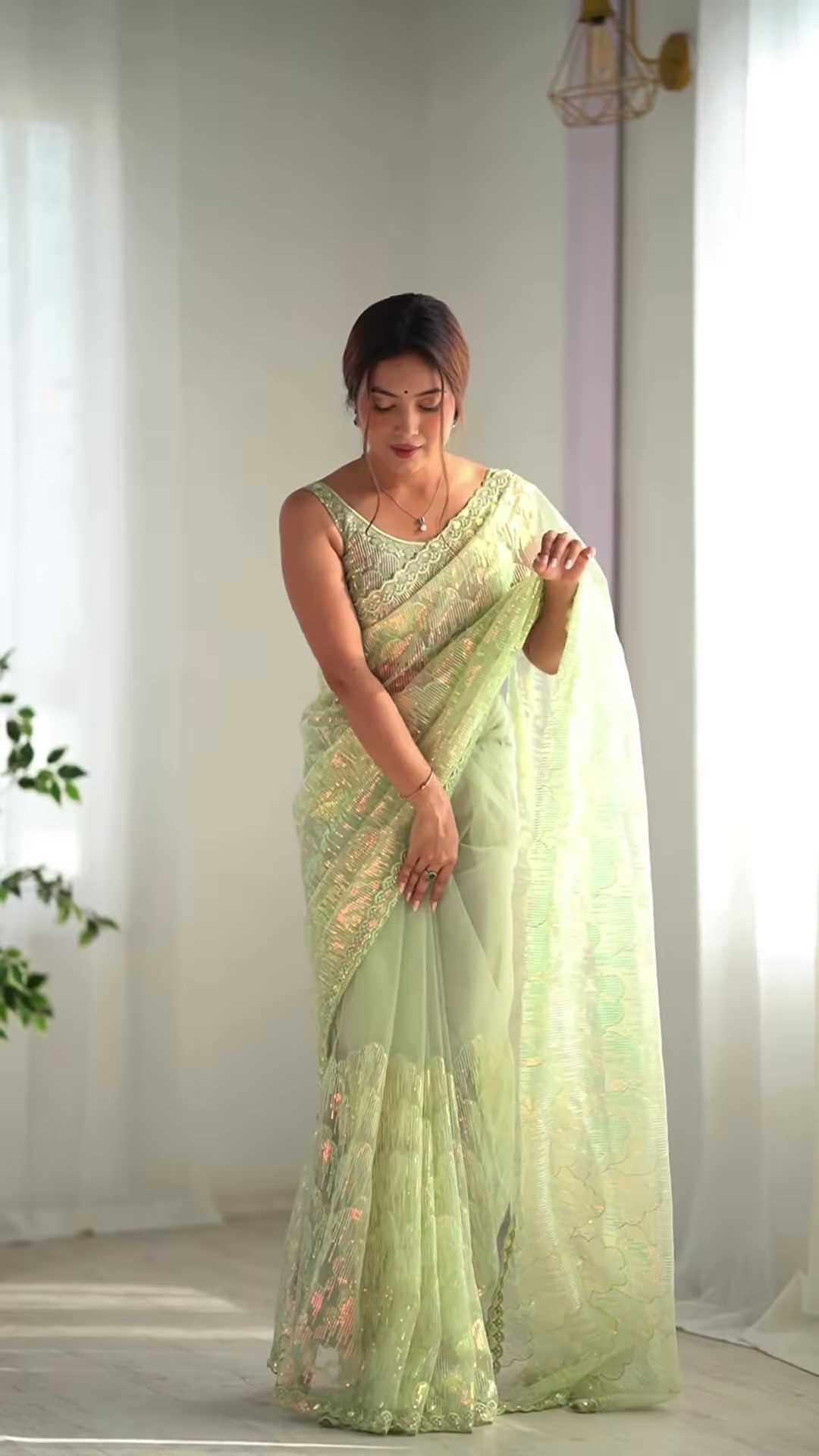Graceful in Green – Ethereal Elegance Redefined