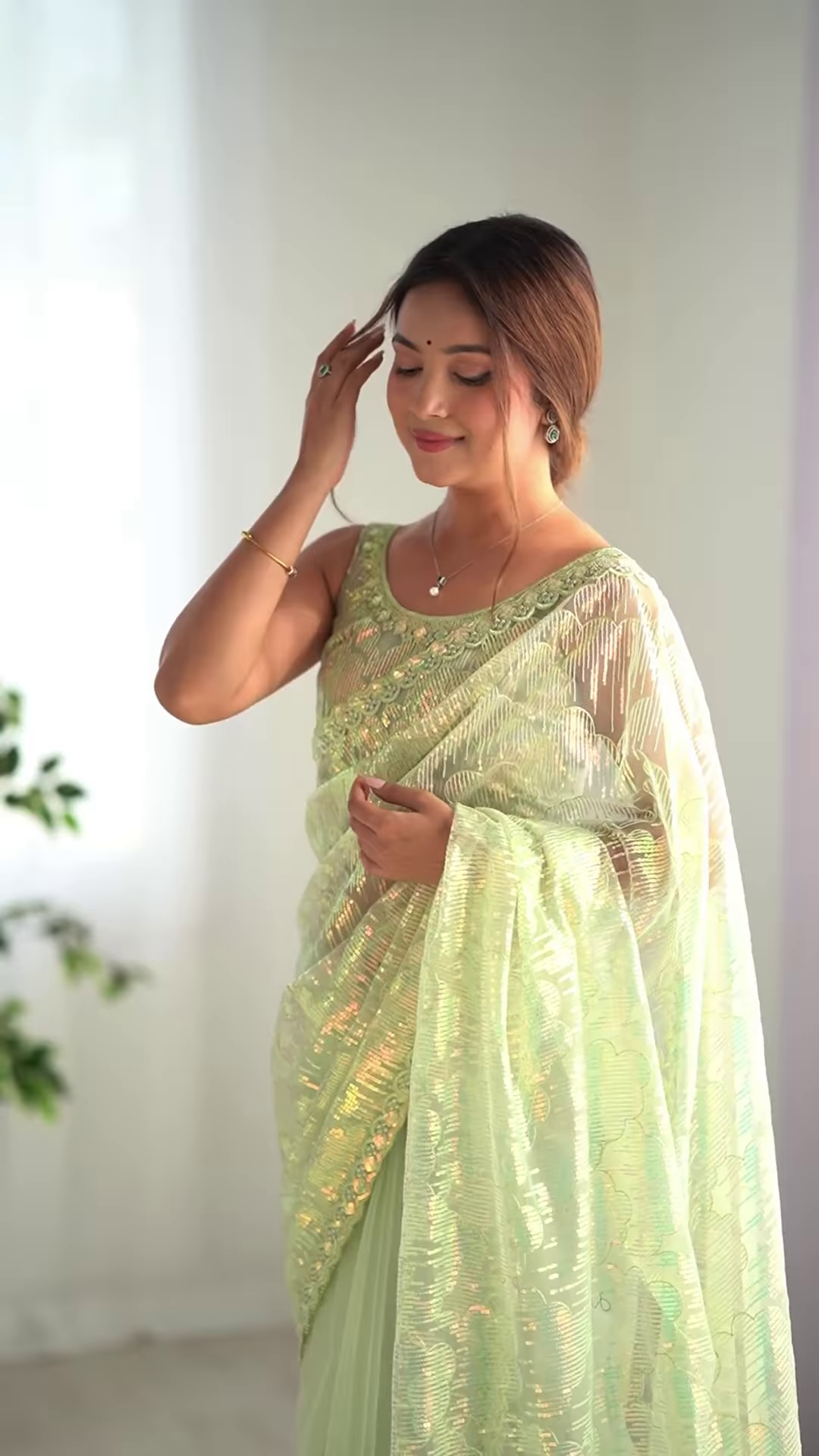 Graceful in Green – Ethereal Elegance Redefined
