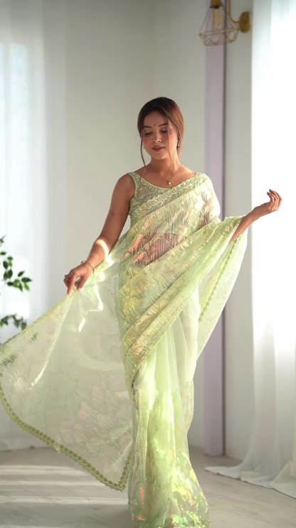 Graceful in Green – Ethereal Elegance Redefined