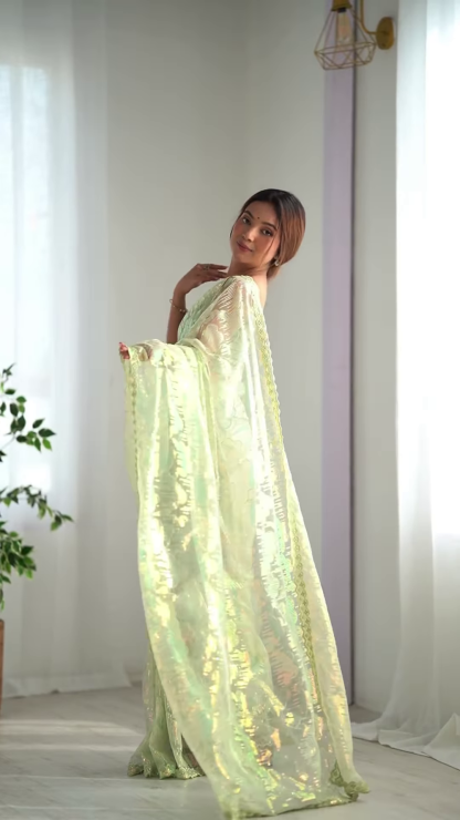 Graceful in Green – Ethereal Elegance Redefined