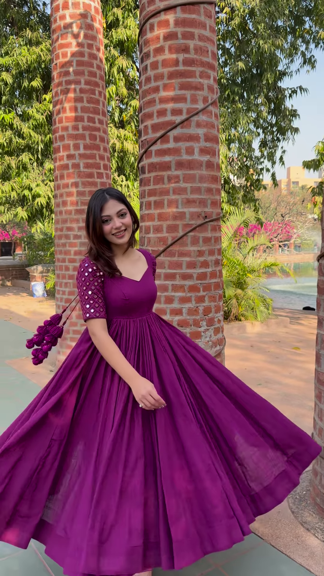 Elegant Wine Purple Midi Dress – A Timeless Statement