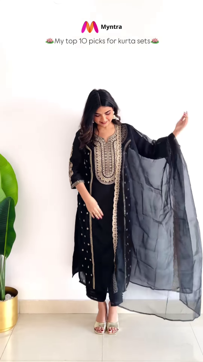🖤✨ Kurta Set – The Perfect Blend of Elegance & Grace ✨🖤