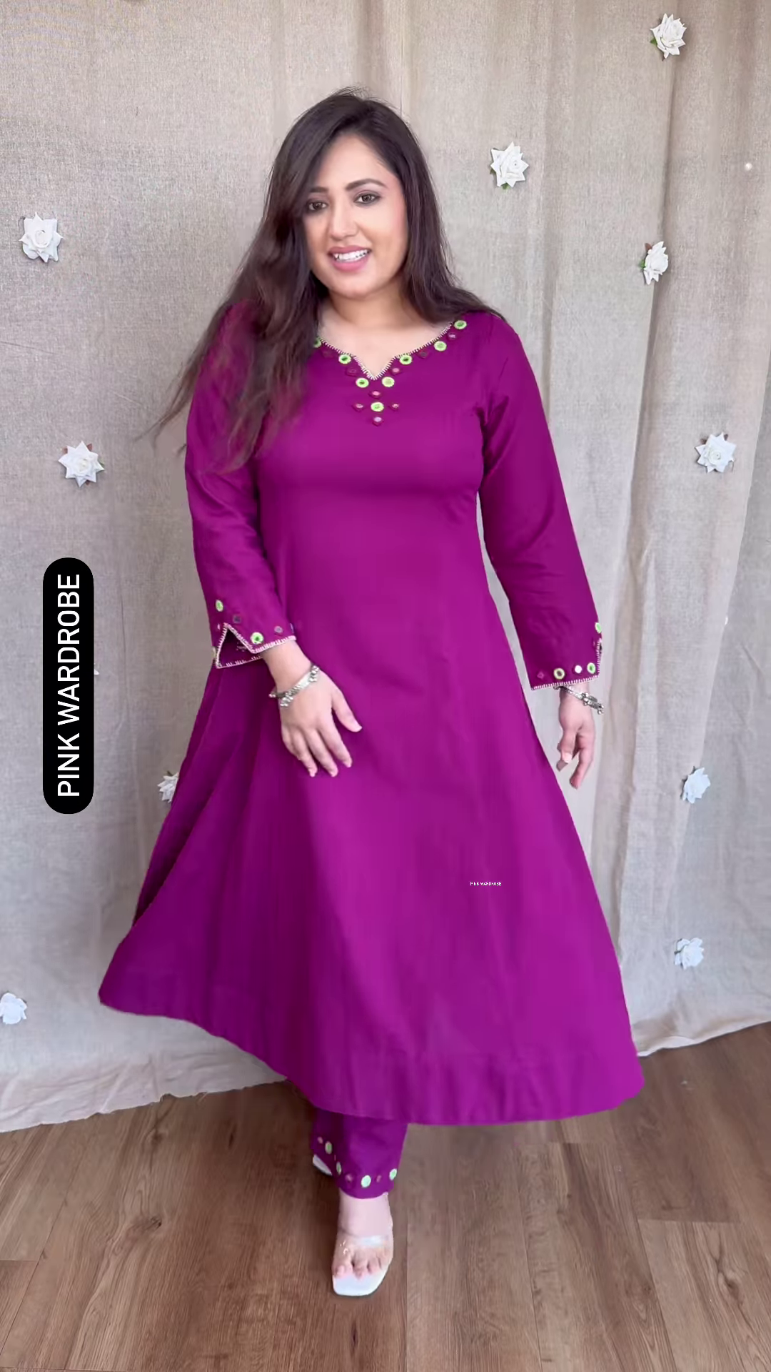 🌈 Enchanting Mirror Work Anarkali – A Play of Colors & Grace 🌈