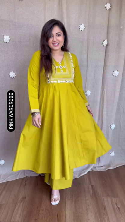 🌈 Enchanting Mirror Work Anarkali – A Play of Colors & Grace 🌈