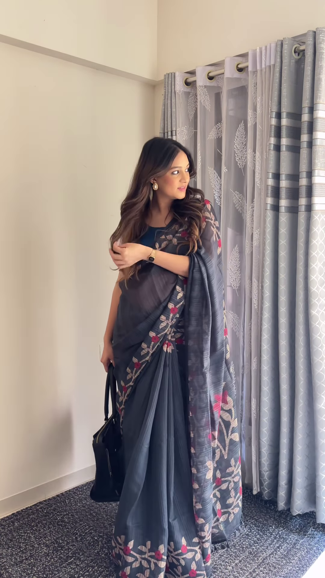 🌿 Tribal Fusion Multicolor Saree – A Timeless Artistic Statement 🌿