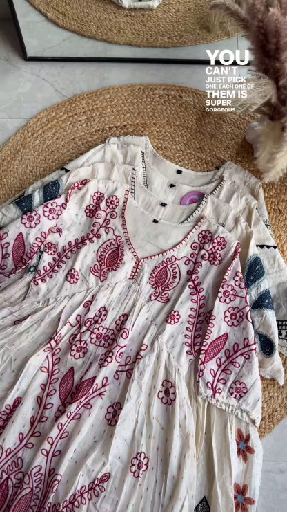 ✨ Boho Chic Embroidered Cotton Dresses – Timeless Elegance ✨